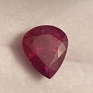 Natural Pear Ruby 5ct Loose Stone